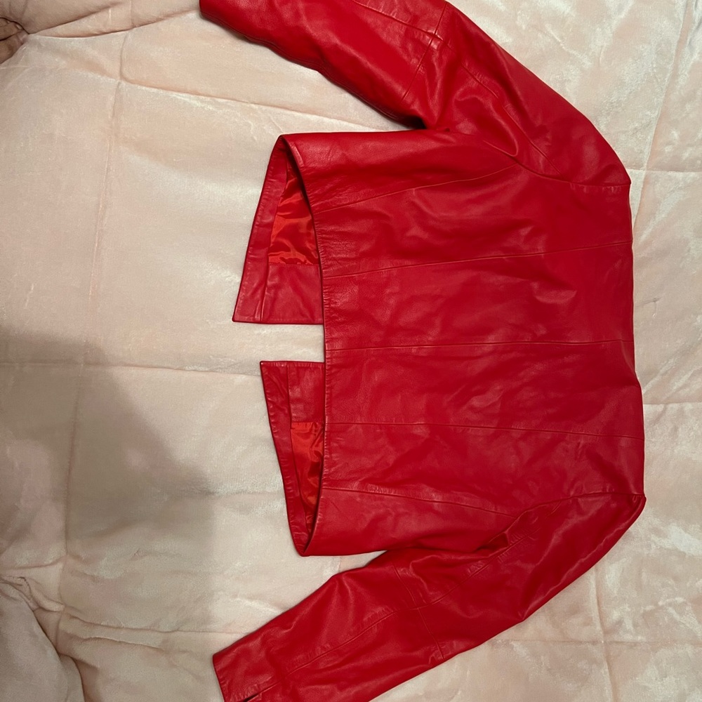 Marcella Red leather jacket